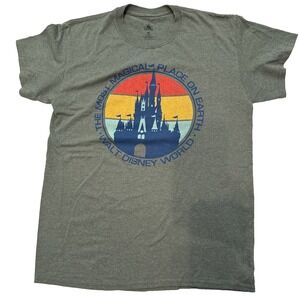 The Most Magical Place on Earth Walt Disney World Green Short Sleeve T-Shirt Med